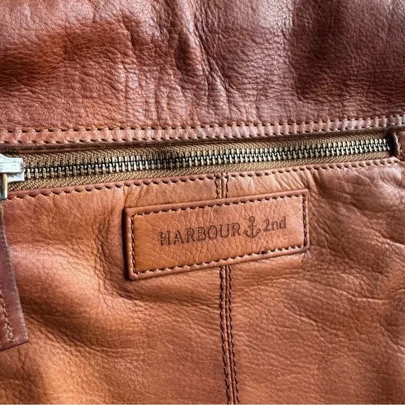 Harbour 2nd Brown Tan Leather Messenger Cross Body Bag - Picture 4 of 10
